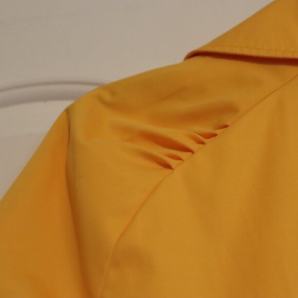 Black Rivet Sunny Yellow Trench Water Resistant Jacket Tie Belt Size Large - Picture 16 of 16